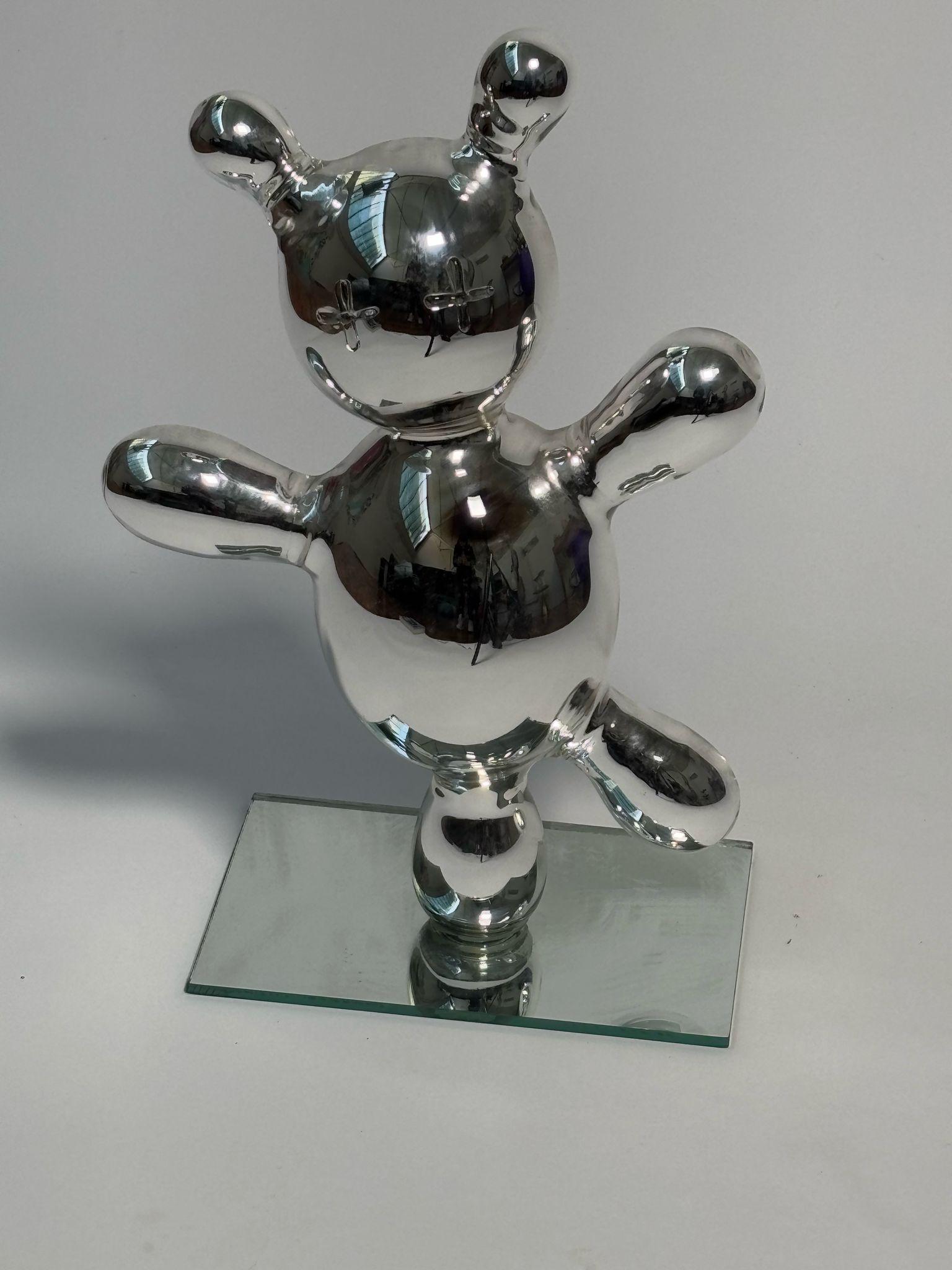 Skulptur aus mundgeblasenem Glas, verspiegelt von Massimo Lunardon (Geblasenes Glas) im Angebot
