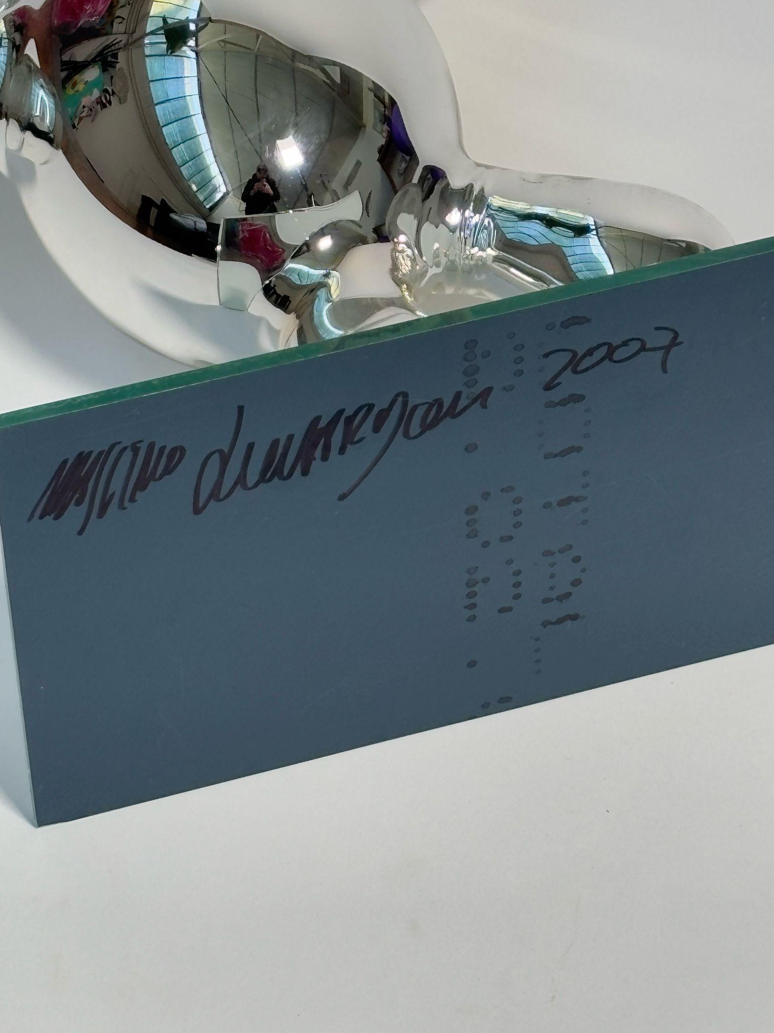 Skulptur aus mundgeblasenem Glas, verspiegelt von Massimo Lunardon im Angebot 2