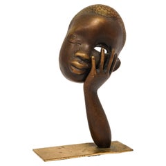 Scultura in ottone di Karl Hagenauer, anni '50