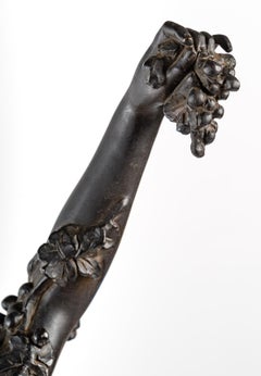 Sculpture in Bronze "Faun, bacchante and Cupid"