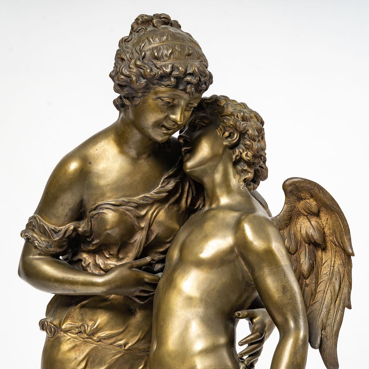 Bronze Sculpture en bronze, signée Ferville Suan, « Le secret »