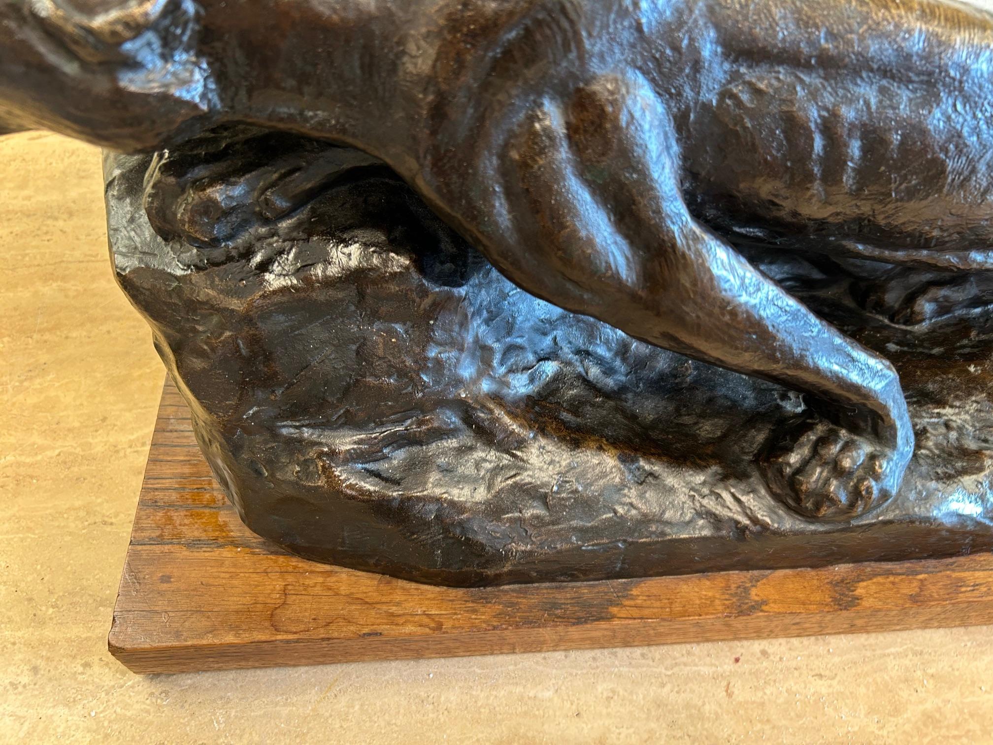 Scultura in bronzo, firmata Mazzei, art deco in vendita 9