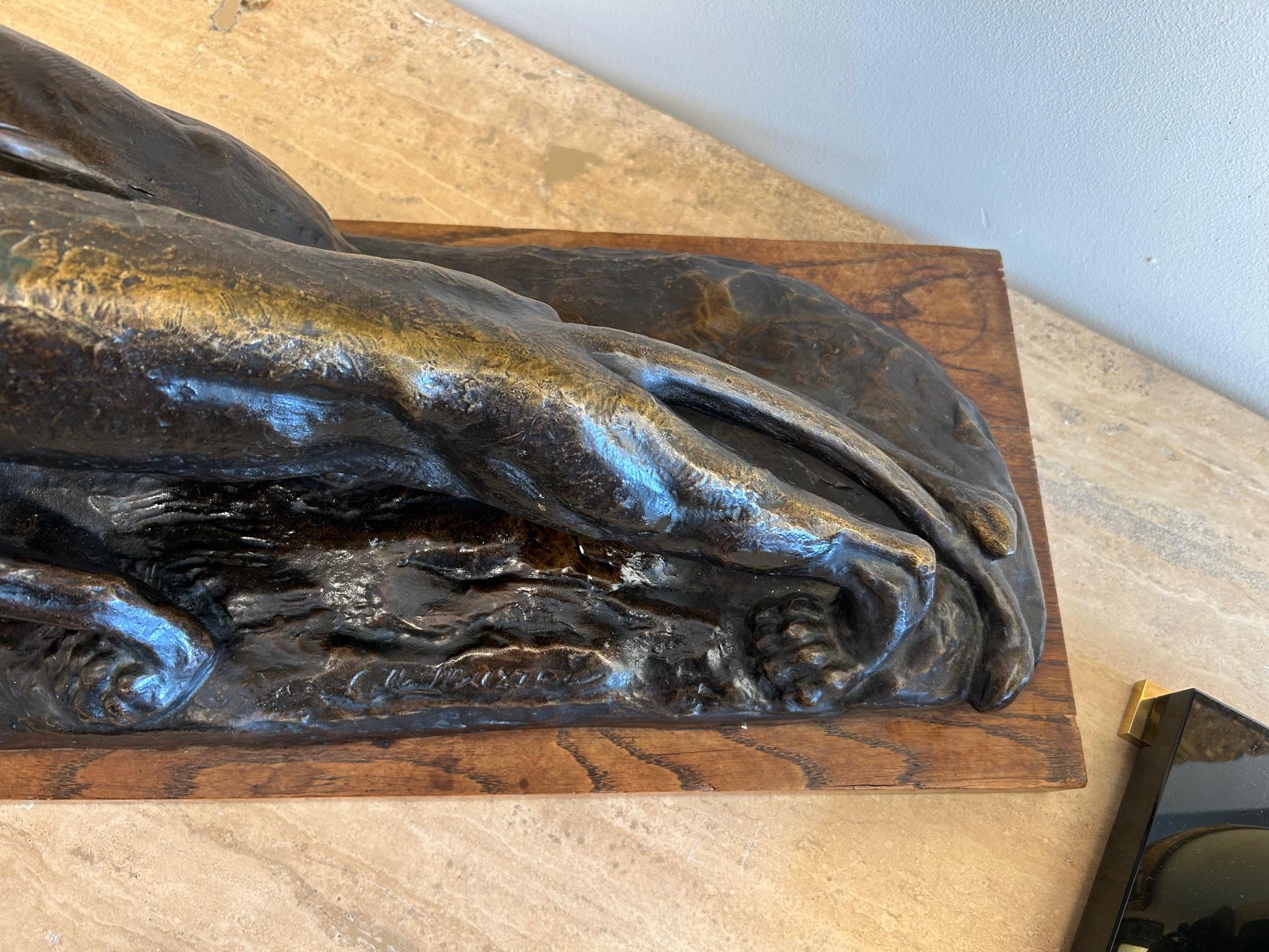 Scultura in bronzo, firmata Mazzei, art deco in vendita 1
