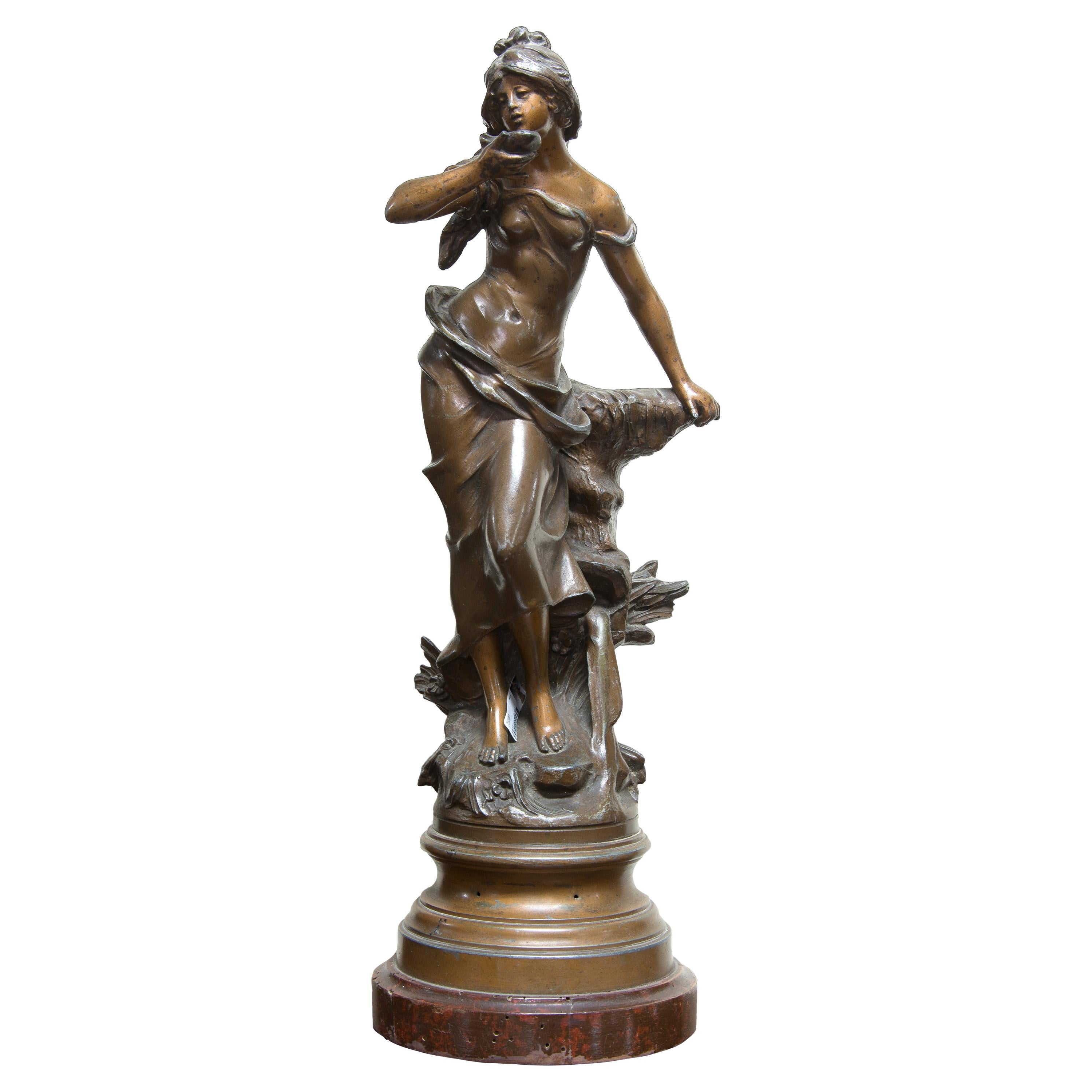 Sculpture in Calamine, After Models by Auguste Moreau, France, 19th Century For Sale
