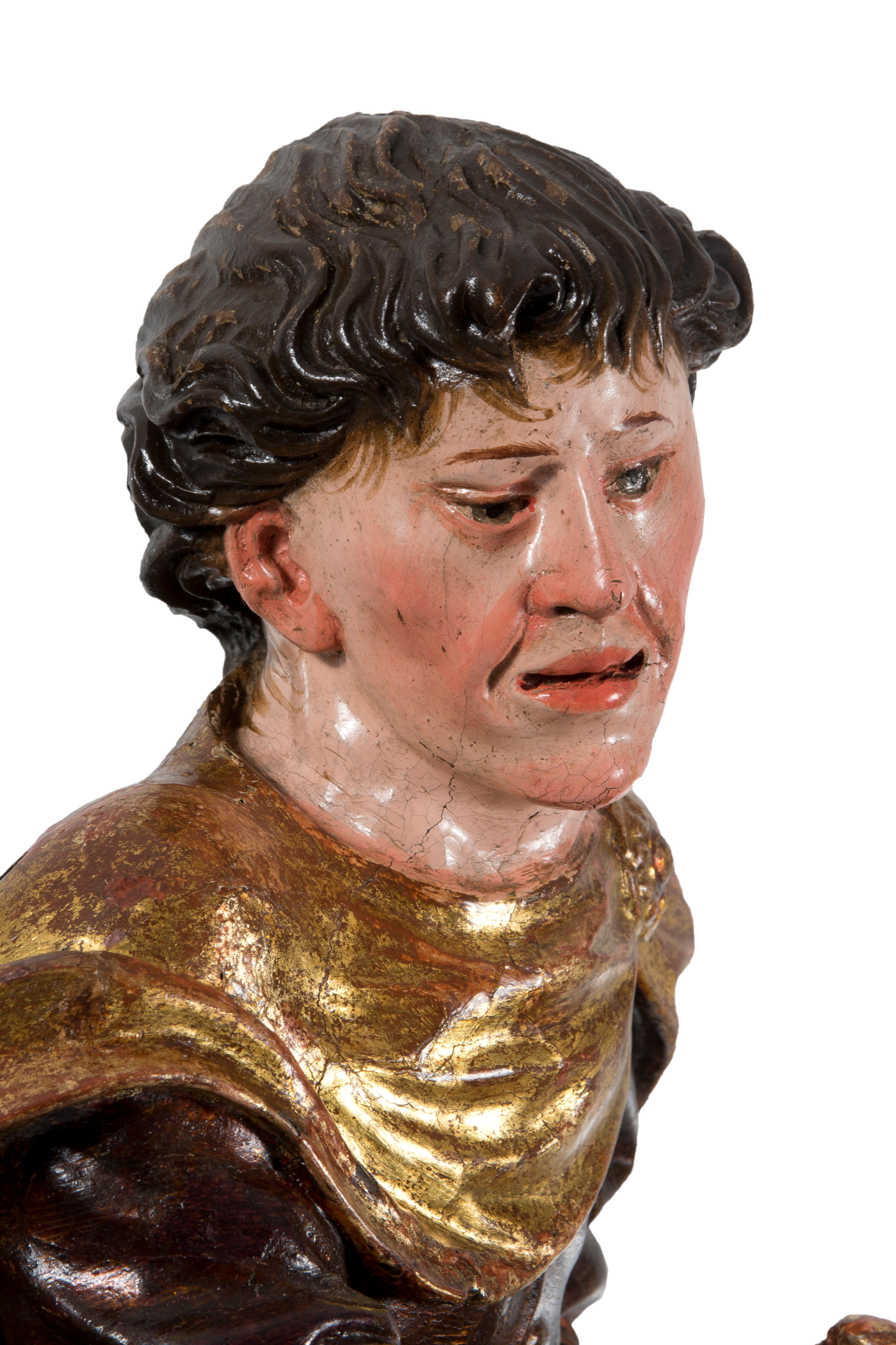Sculpture in Gilded and Polychrome Wood, 