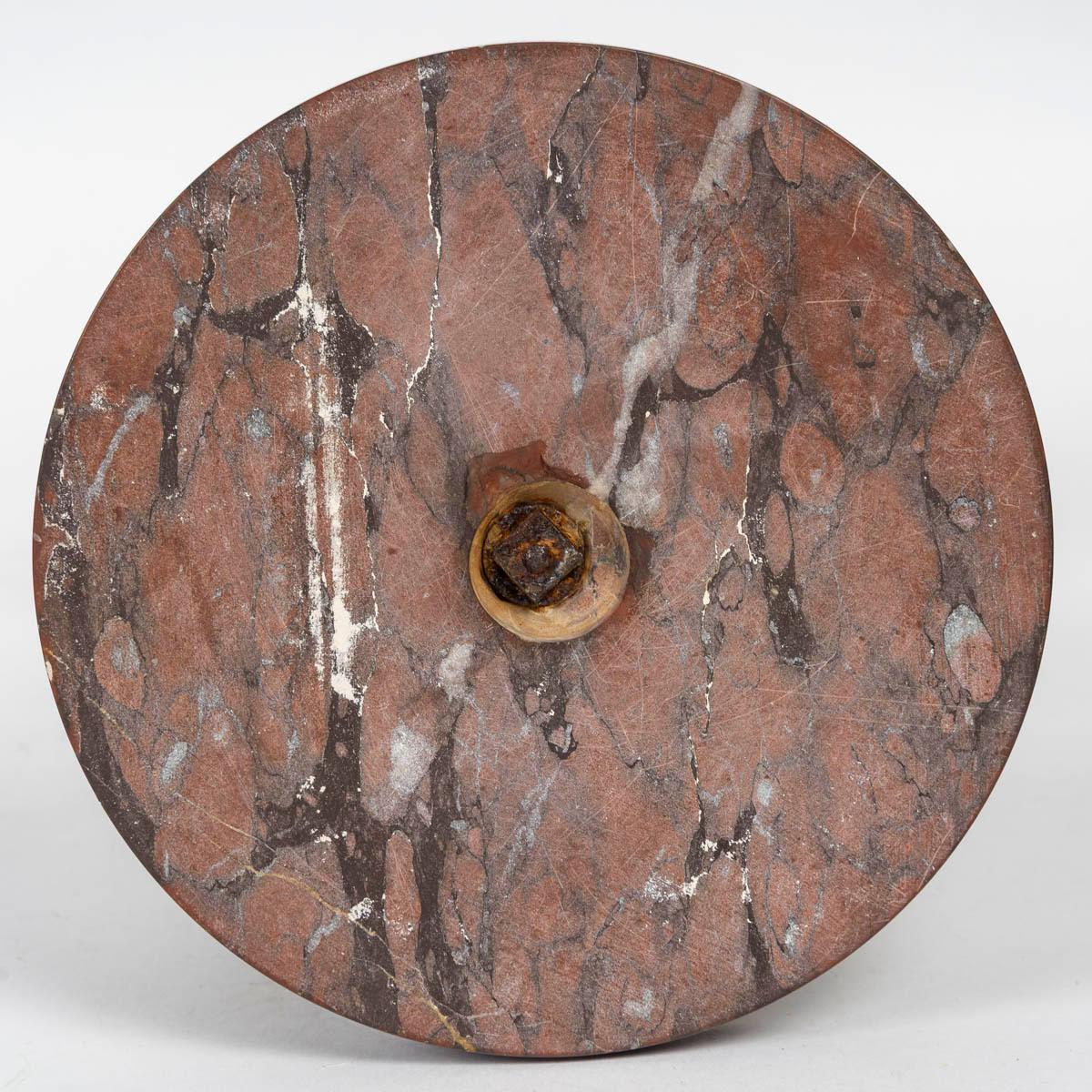 Skulptur aus vergoldetem Stuck, Biskuit und Kirschmarmor aus der Zeit Napoleons III. im Angebot 2