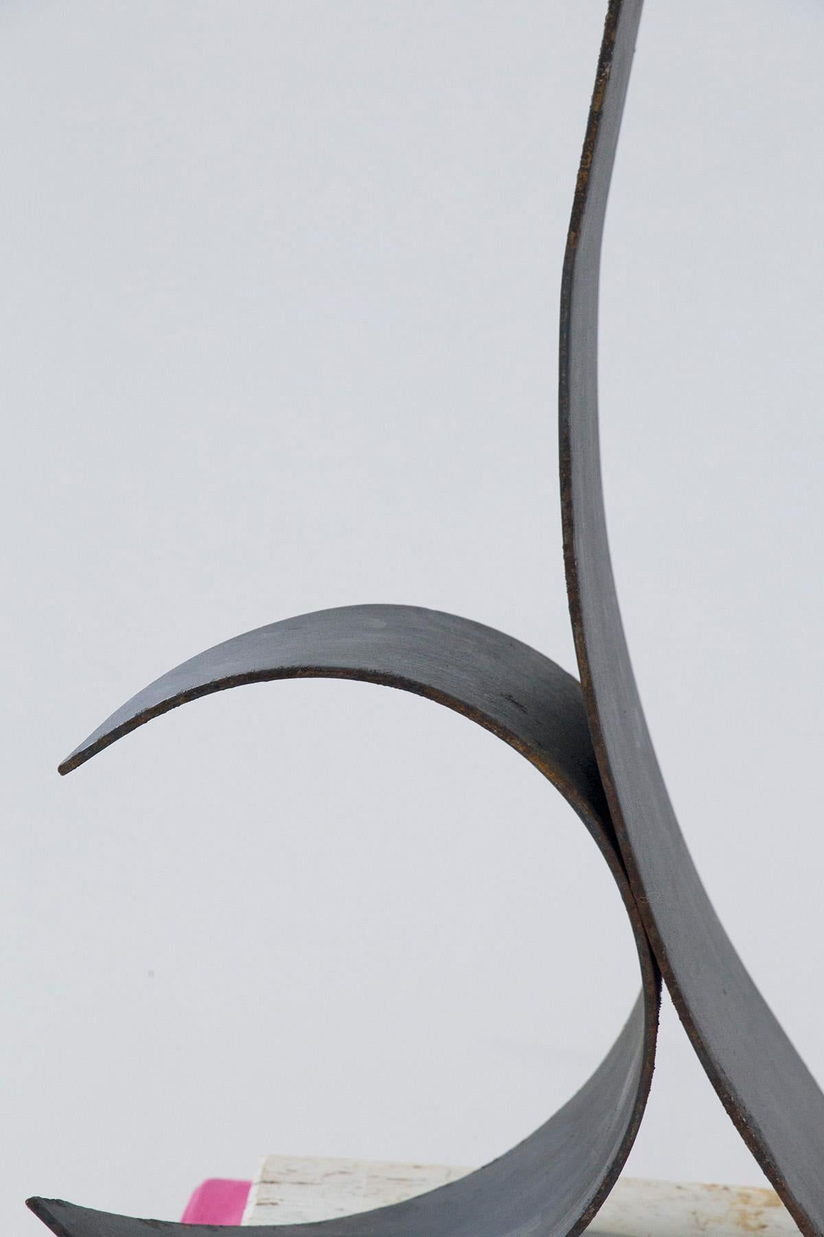 Late 20th Century Sculpture in iron by Antonio Del Donno Untitled, Signed For Sale