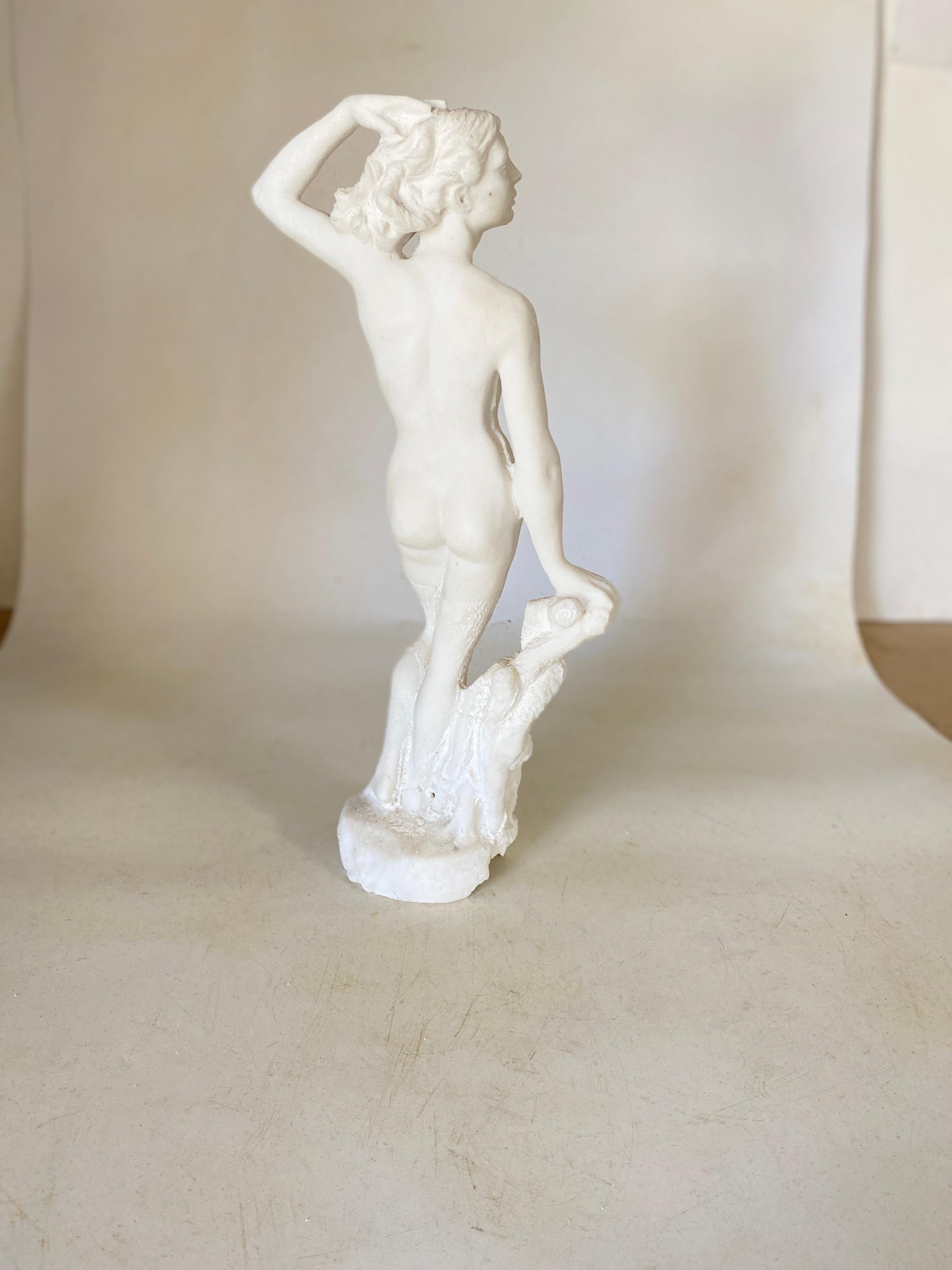 Sculpture française en poudre de marbre, couleur blanche, 20ème siècle en vente 7