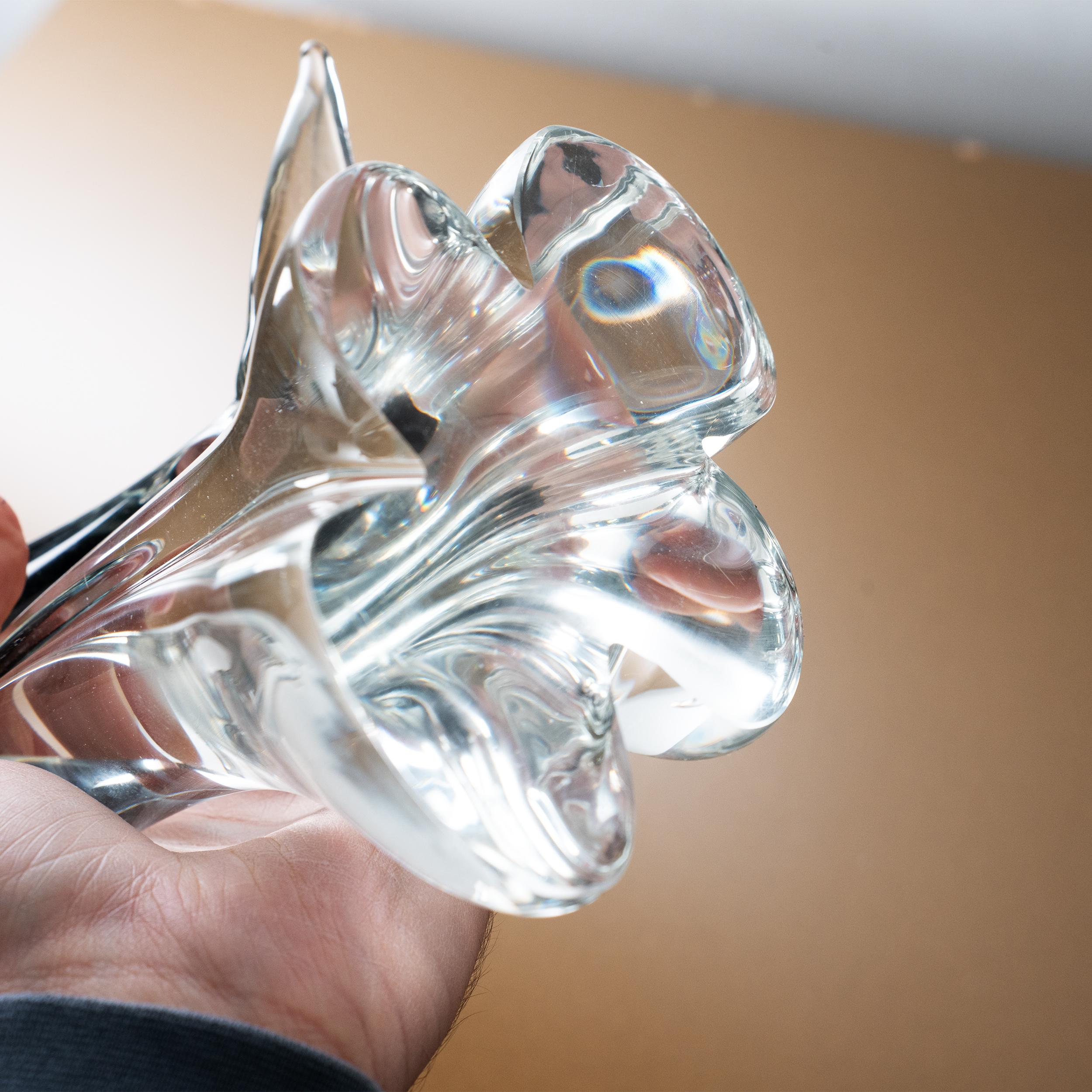 Sculpture in Murano glass, grey Dolphin with crystal details, Italy in stock For Sale 2