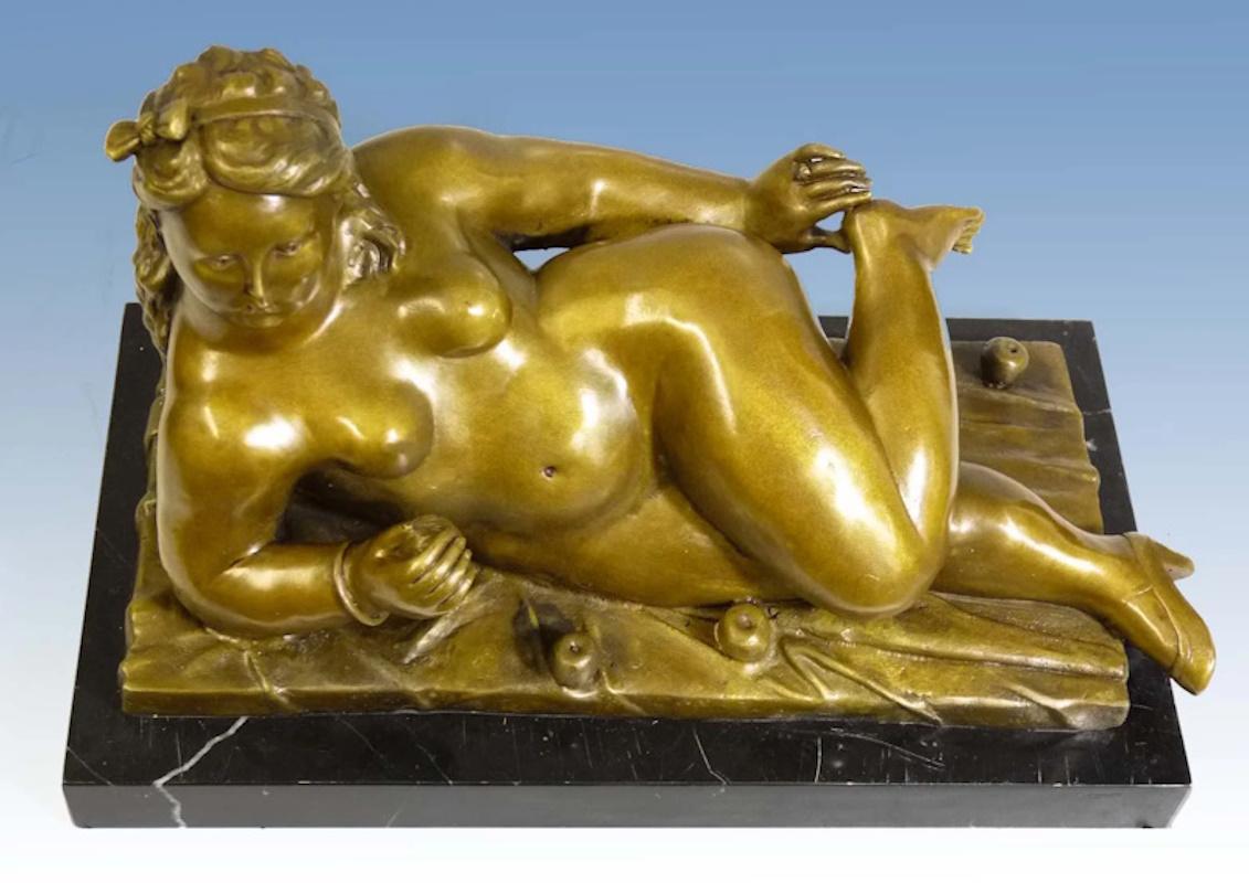 Sculpture in Patinated Bronze after Fernando Botero, 20th Century. For Sale 2