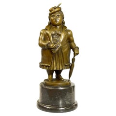 Escultura de bronce patinado según Fernando Botero, siglo XXI.