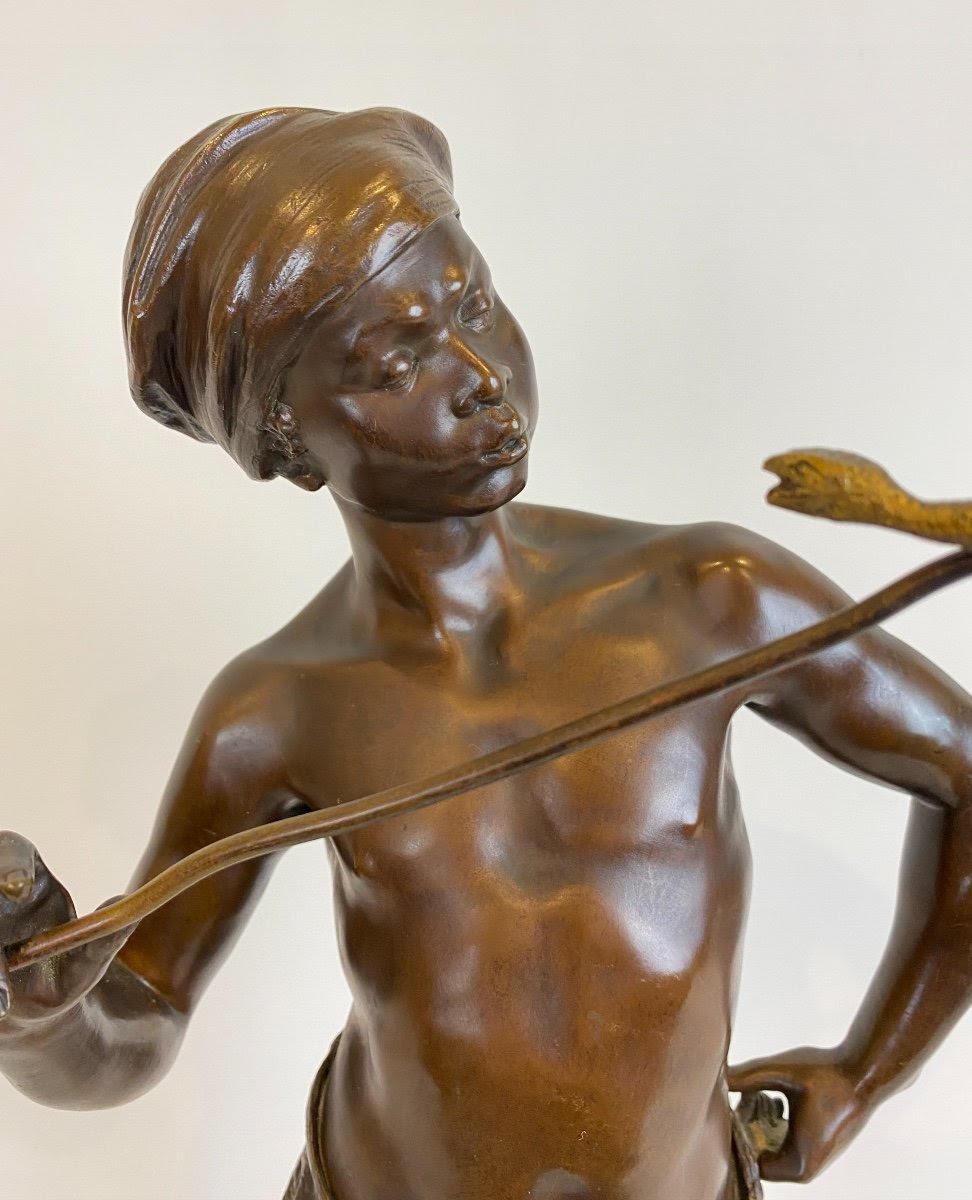 Napoleone III Scultura in bronzo patinato di Adolphe Jean Lavergne, XIX secolo. in vendita