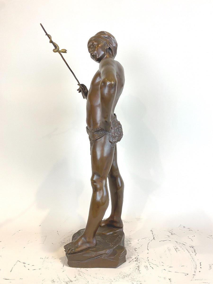 Patinato Scultura in bronzo patinato di Adolphe Jean Lavergne, XIX secolo. in vendita