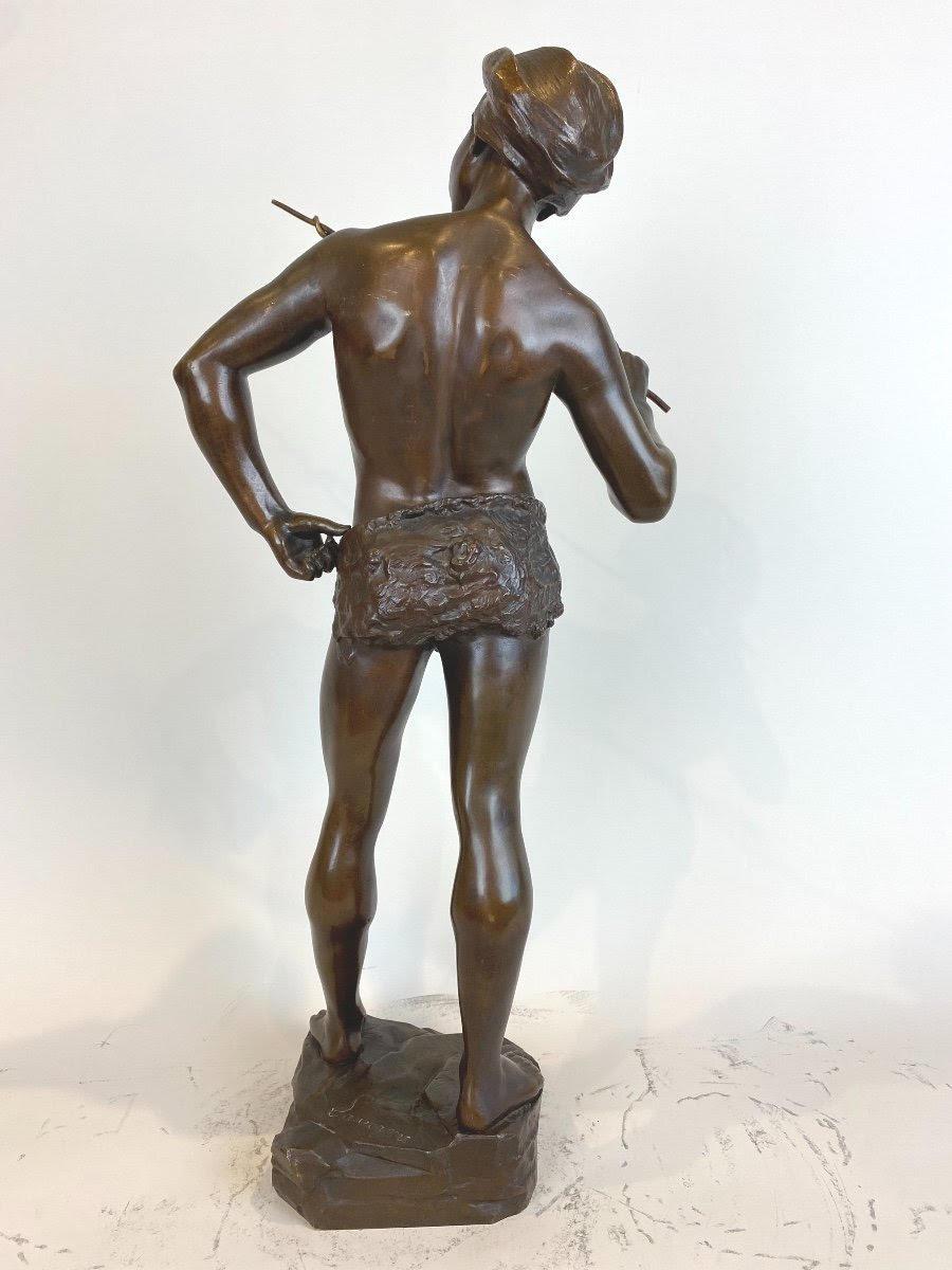 Bronzo Scultura in bronzo patinato di Adolphe Jean Lavergne, XIX secolo. in vendita