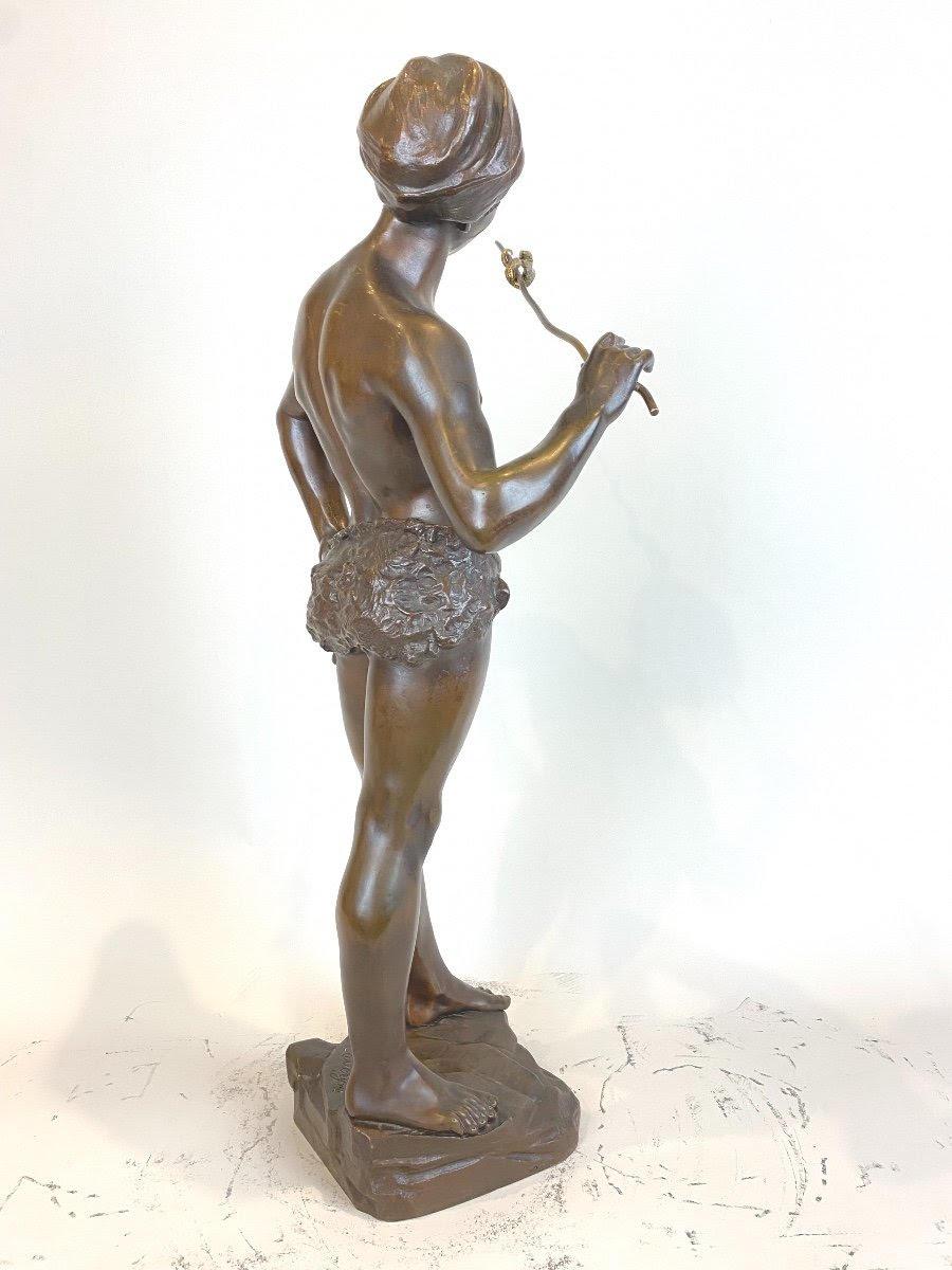 Scultura in bronzo patinato di Adolphe Jean Lavergne, XIX secolo. in vendita 1