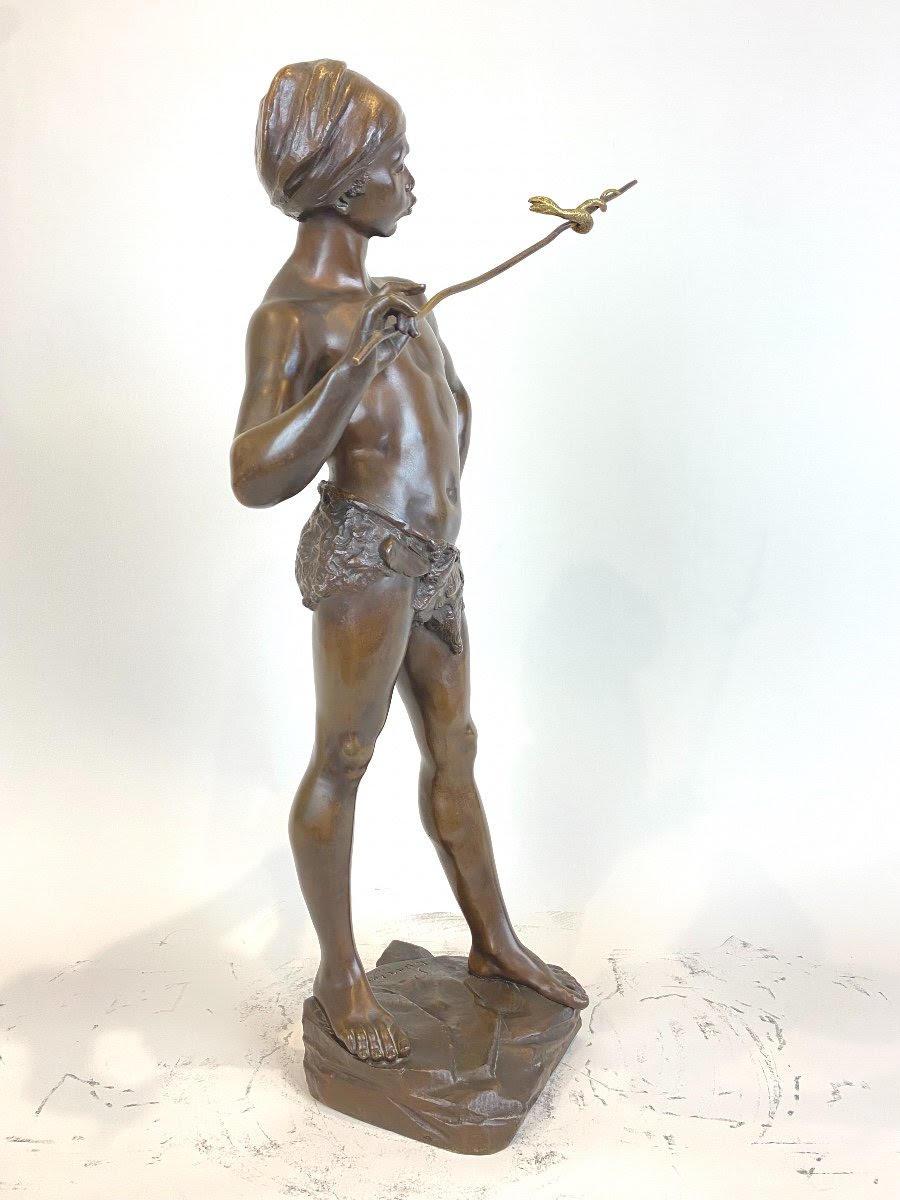 Scultura in bronzo patinato di Adolphe Jean Lavergne, XIX secolo. in vendita 2