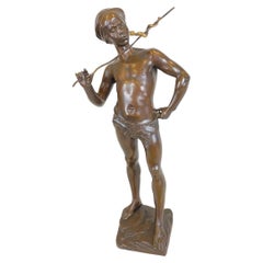 Escultura en bronce patinado de Adolphe-Jean Lavergne, siglo XIX.