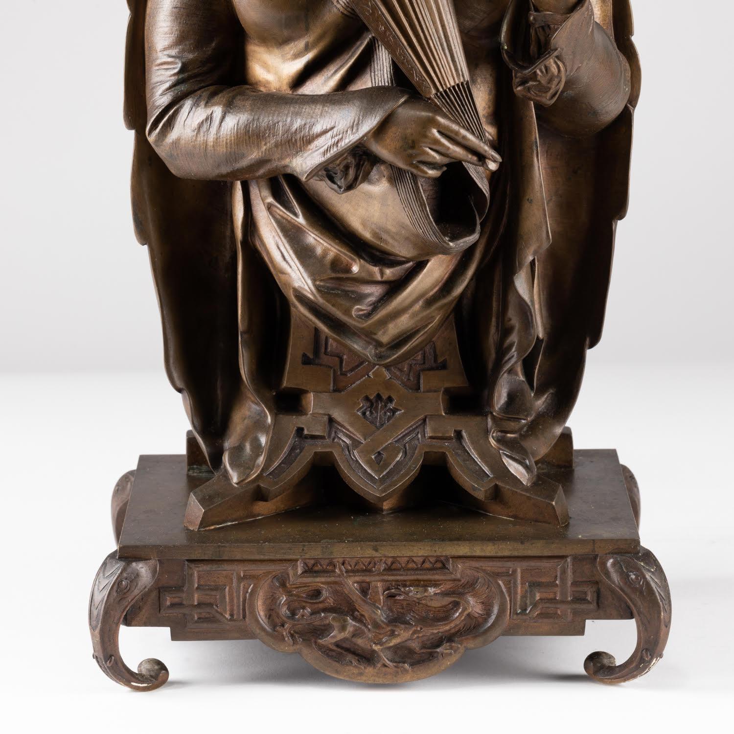 Skulptur aus patinierter Bronze von Auguste Lalouette aus der Zeit Napoleons III., Skulptur. (Napoleon III.) im Angebot