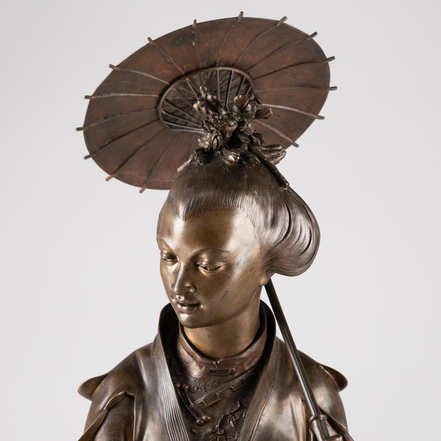 Skulptur aus patinierter Bronze von Auguste Lalouette aus der Zeit Napoleons III., Skulptur. (Französisch) im Angebot