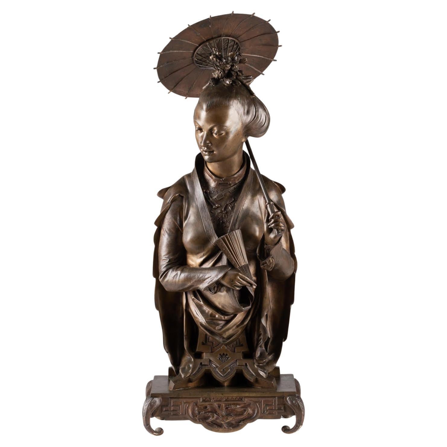 Sculpture in Patinated Bronze by Auguste Lalouette, Napoleon III Period.
