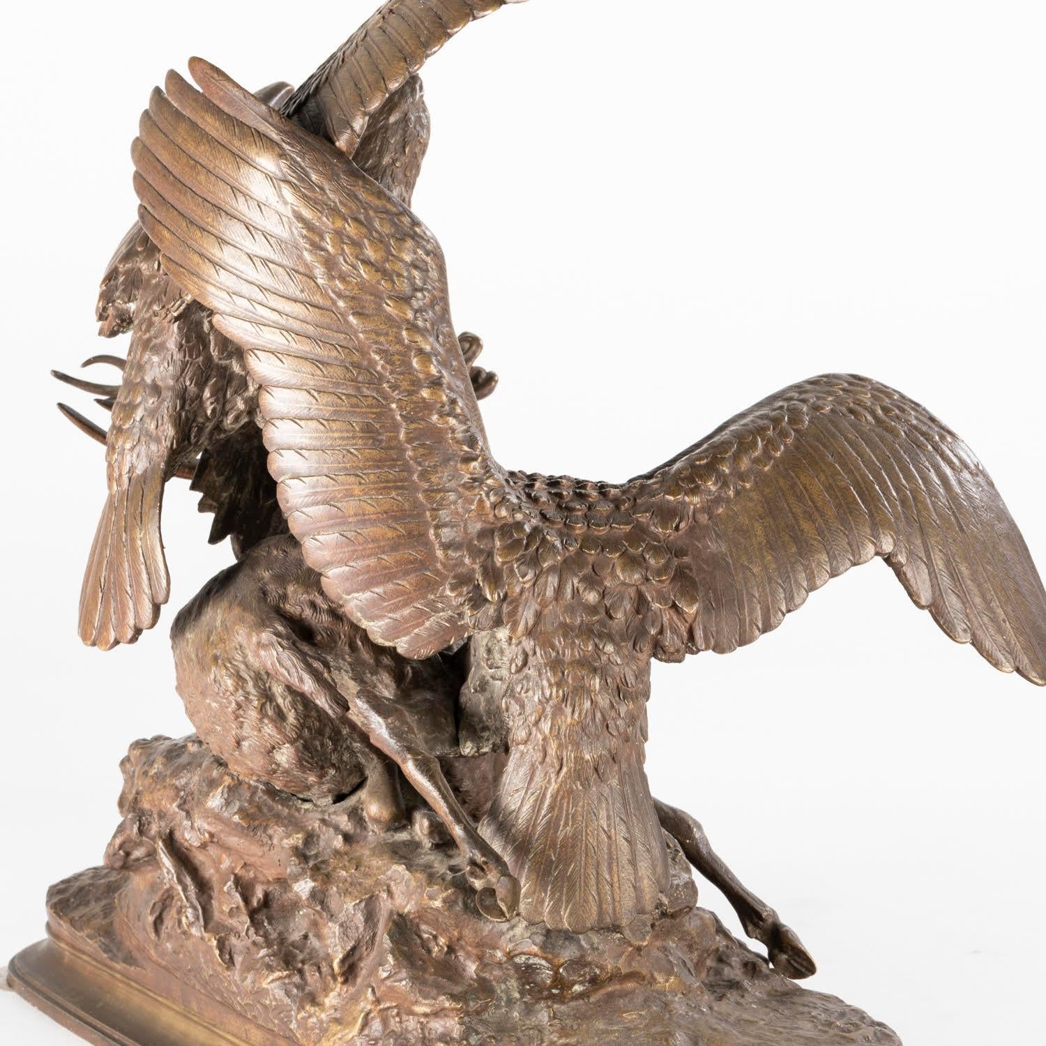 19th Century Sculpture in Patinated Bronze by Christophe Fratin, Napoleon III Period. For Sale