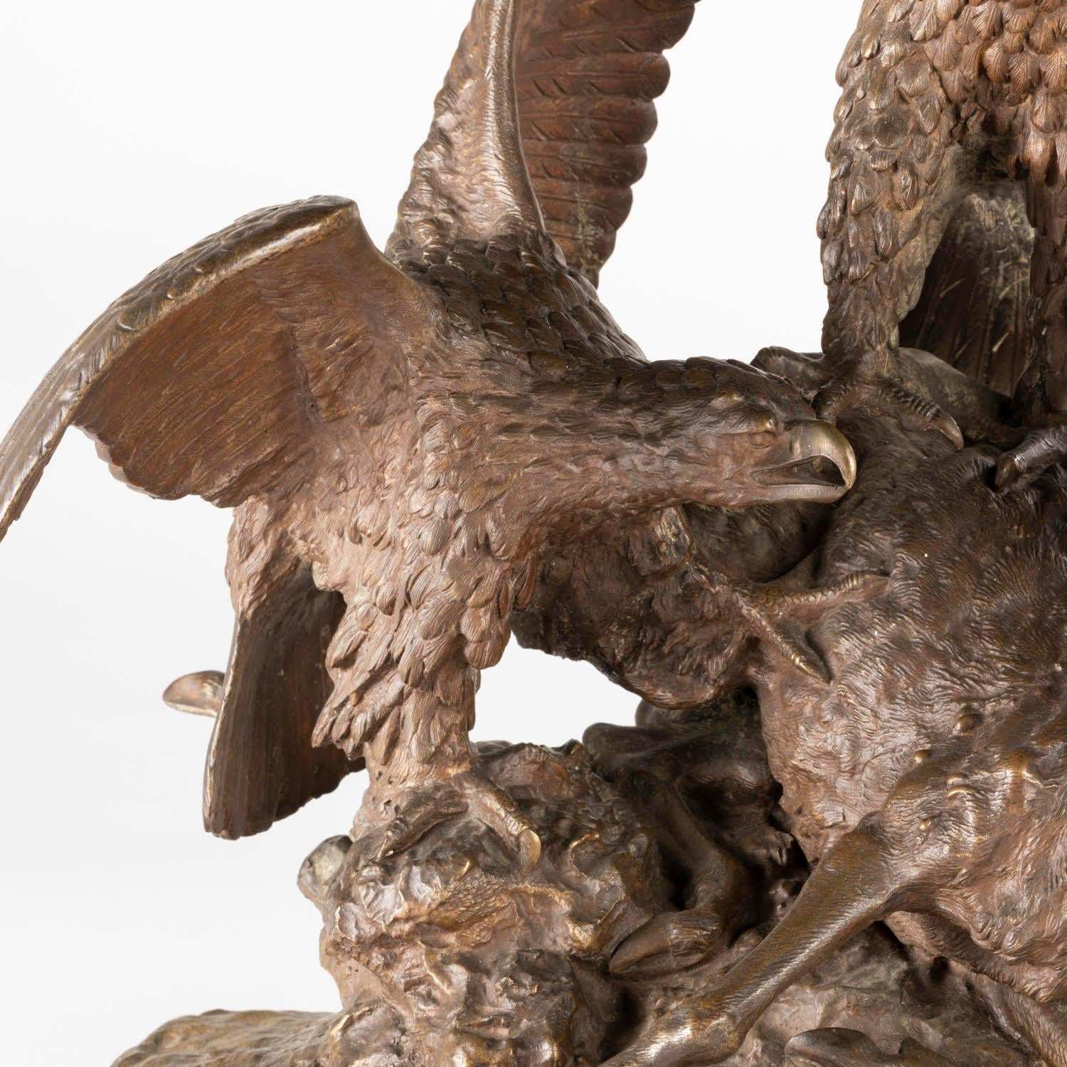 Sculpture in Patinated Bronze by Christophe Fratin, Napoleon III Period. For Sale 3