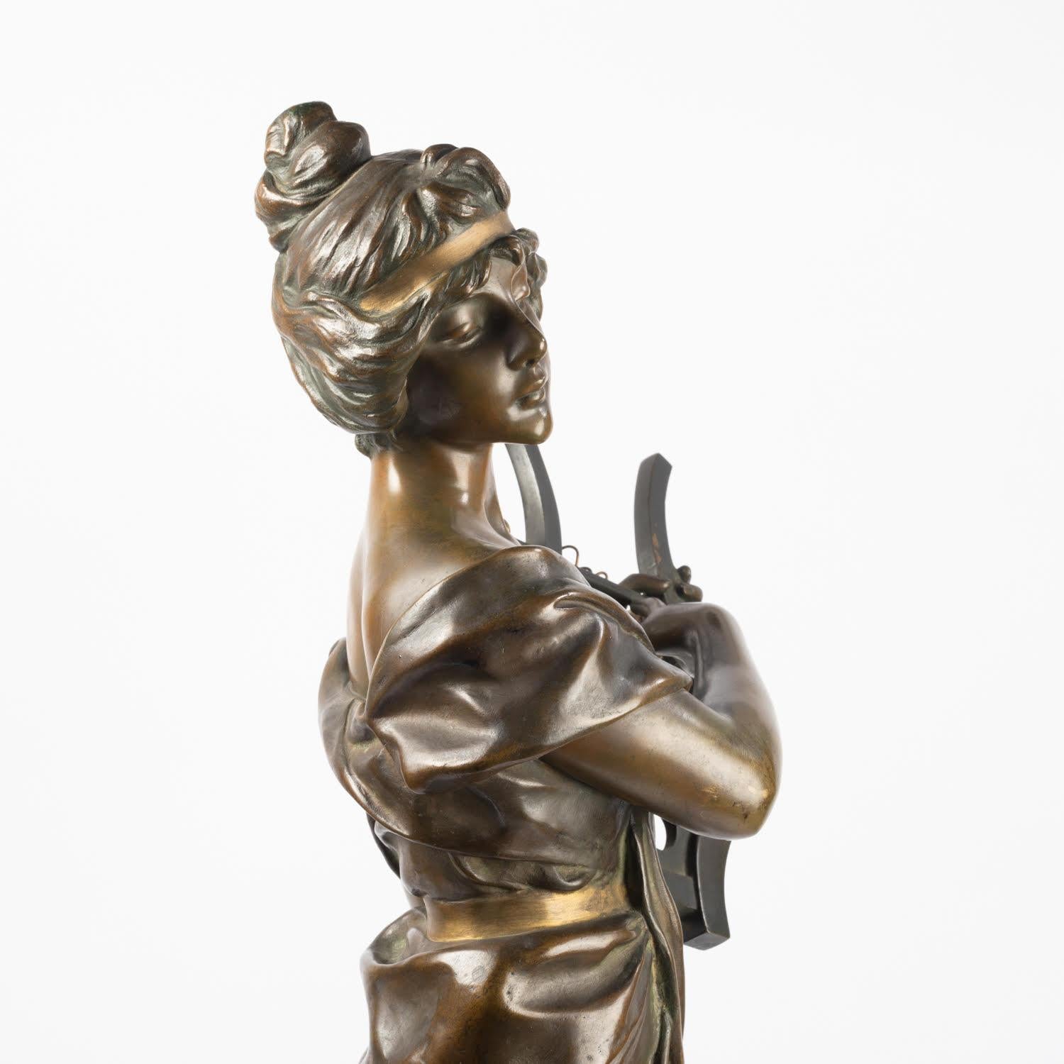 Sculpture in Patinated Bronze by Emmanuel Villanis, 19th Century. 5