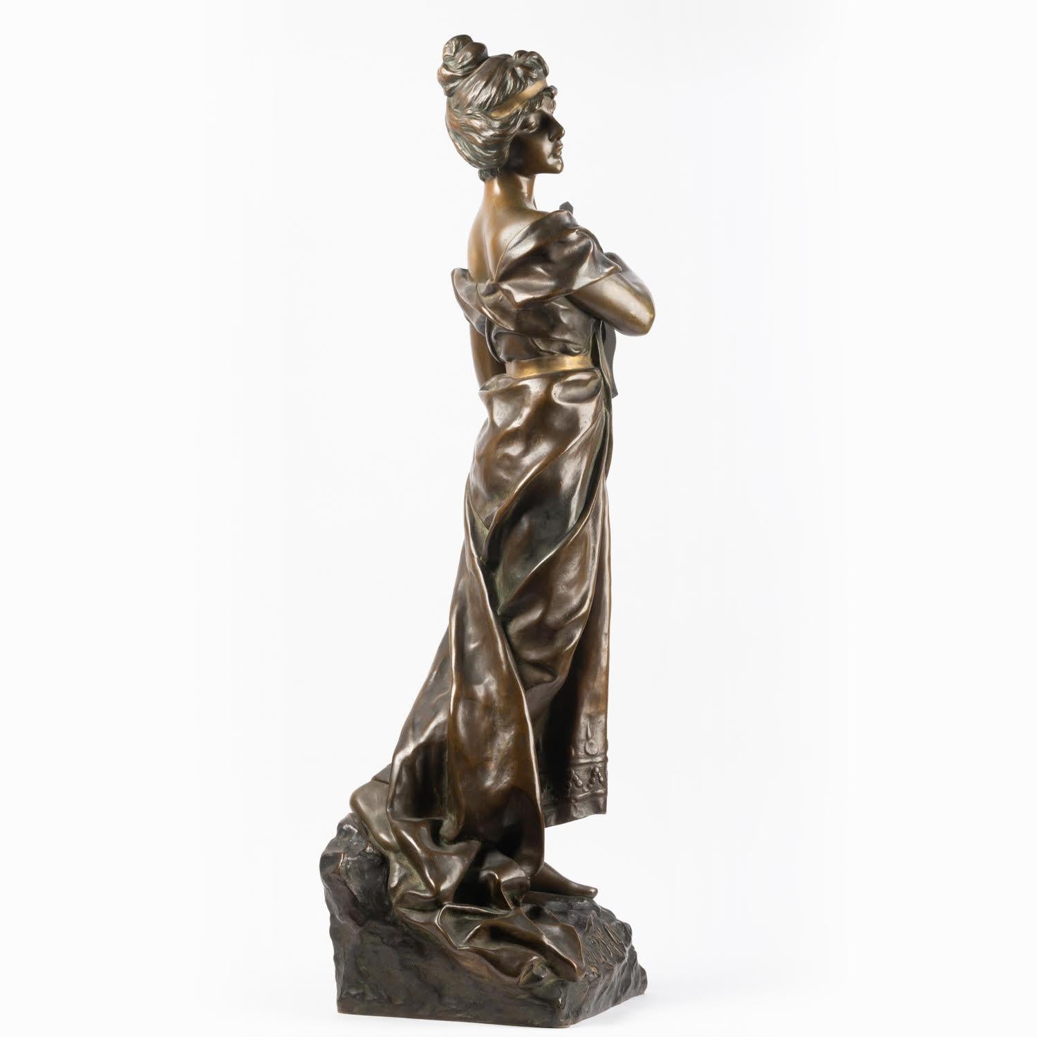 Sculpture in Patinated Bronze by Emmanuel Villanis, 19th Century. 6