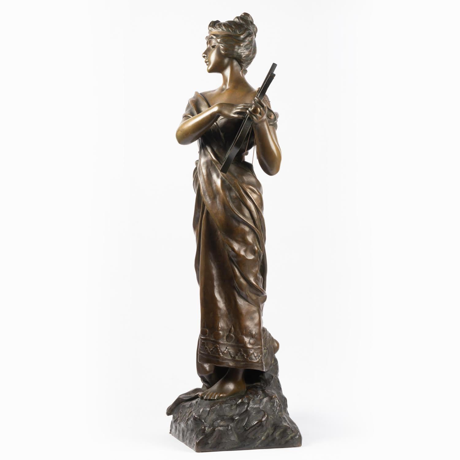 Sculpture in Patinated Bronze by Emmanuel Villanis, 19th Century. 9