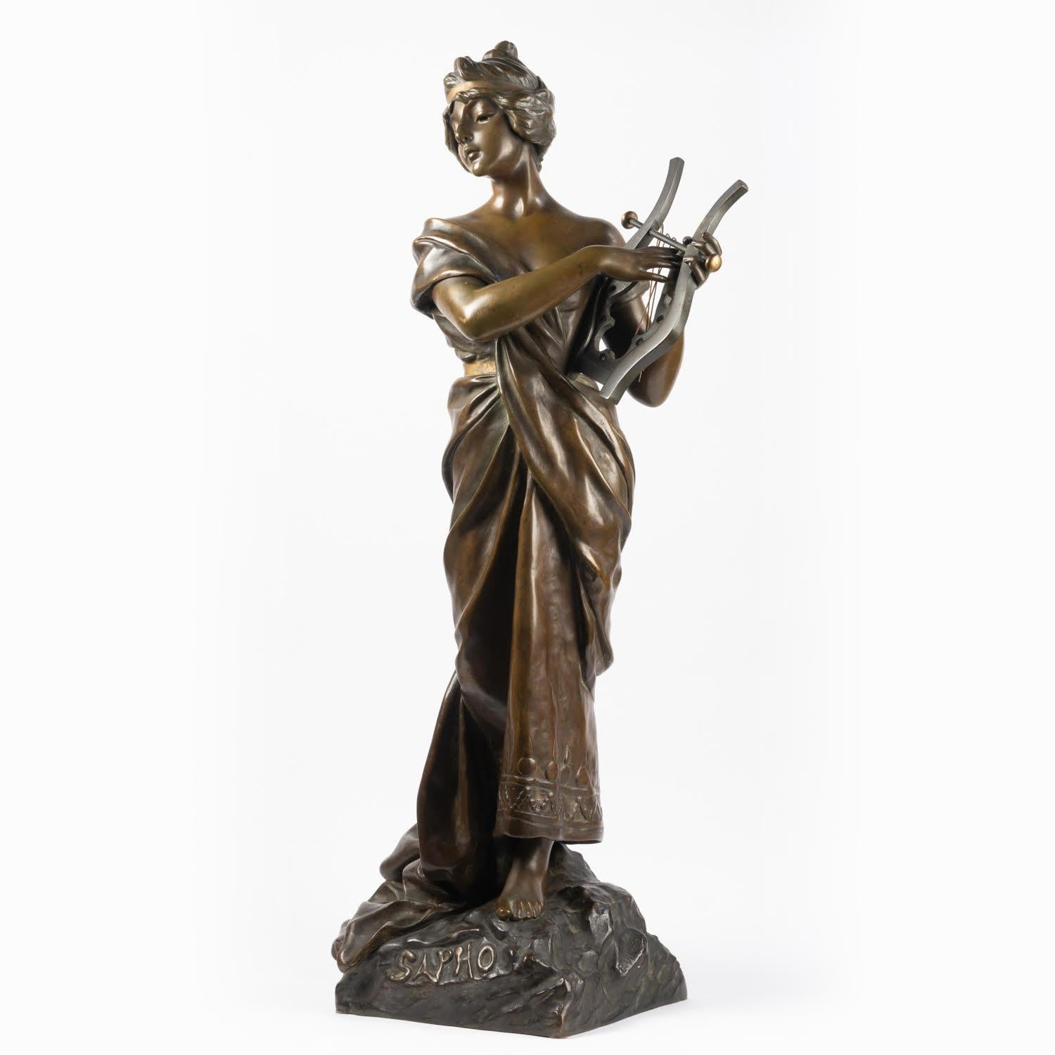 Sculpture in Patinated Bronze by Emmanuel Villanis, 19th Century. 10