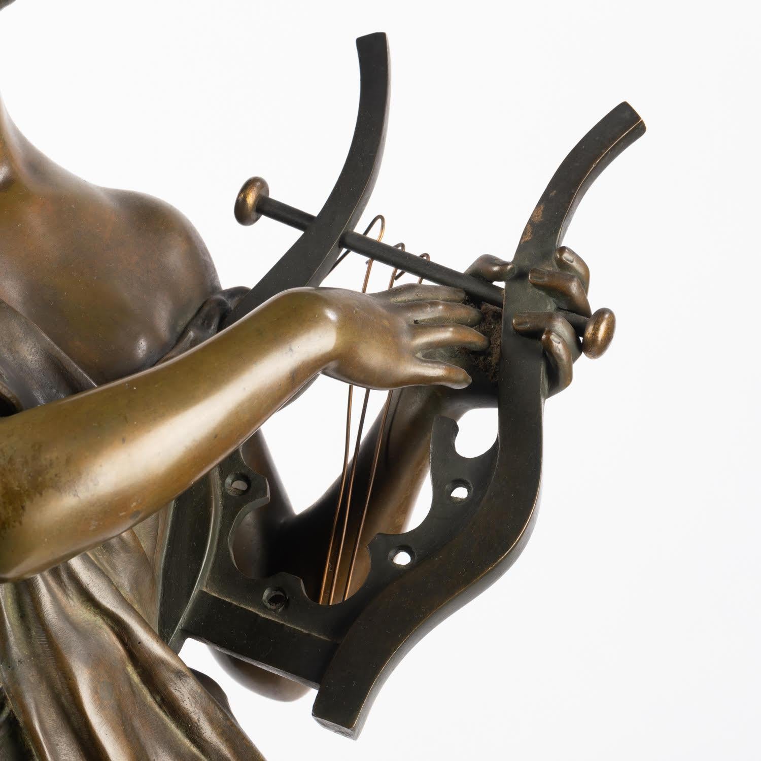 French Sculpture in Patinated Bronze by Emmanuel Villanis, 19th Century.