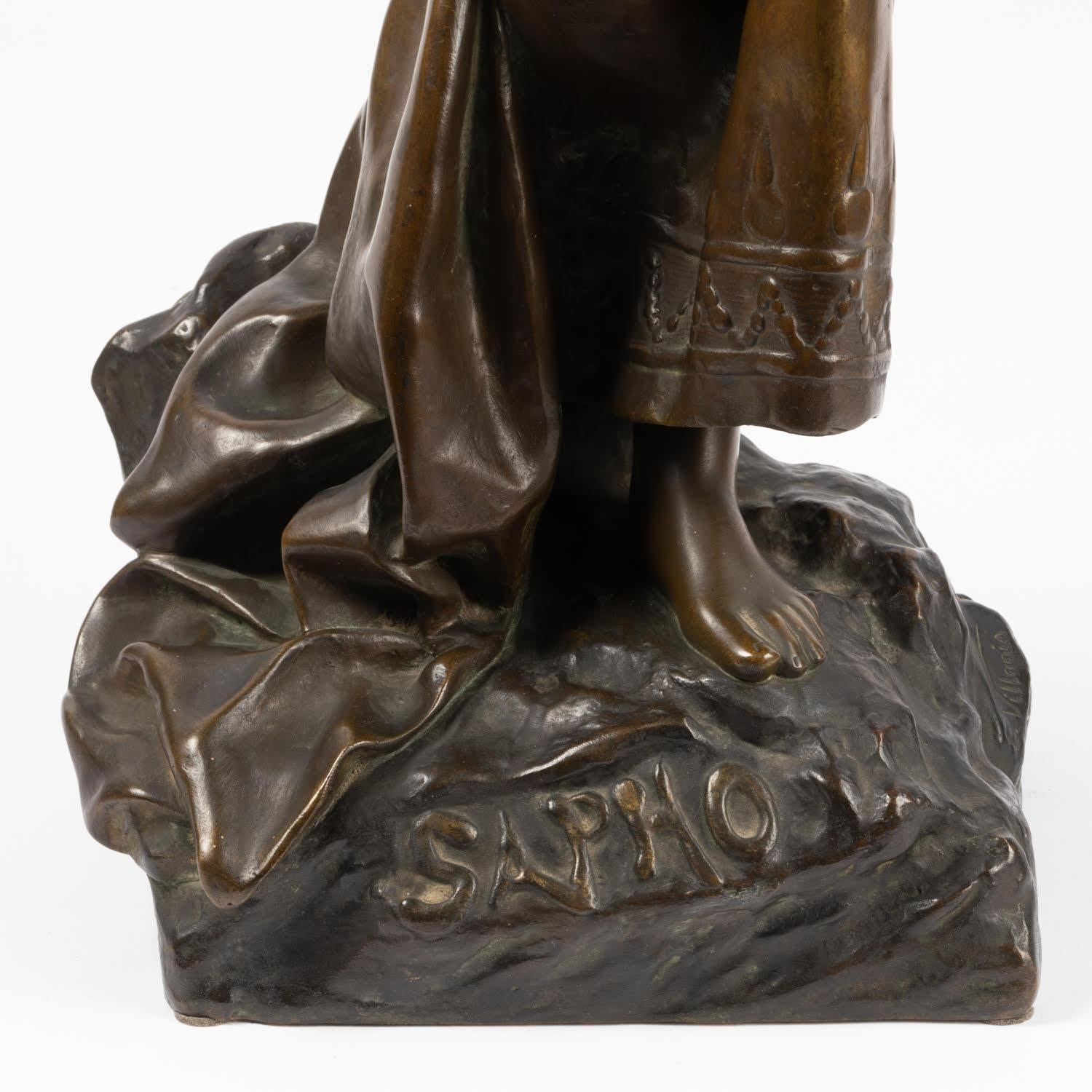 Sculpture in Patinated Bronze by Emmanuel Villanis, 19th Century. In Good Condition In Saint-Ouen, FR