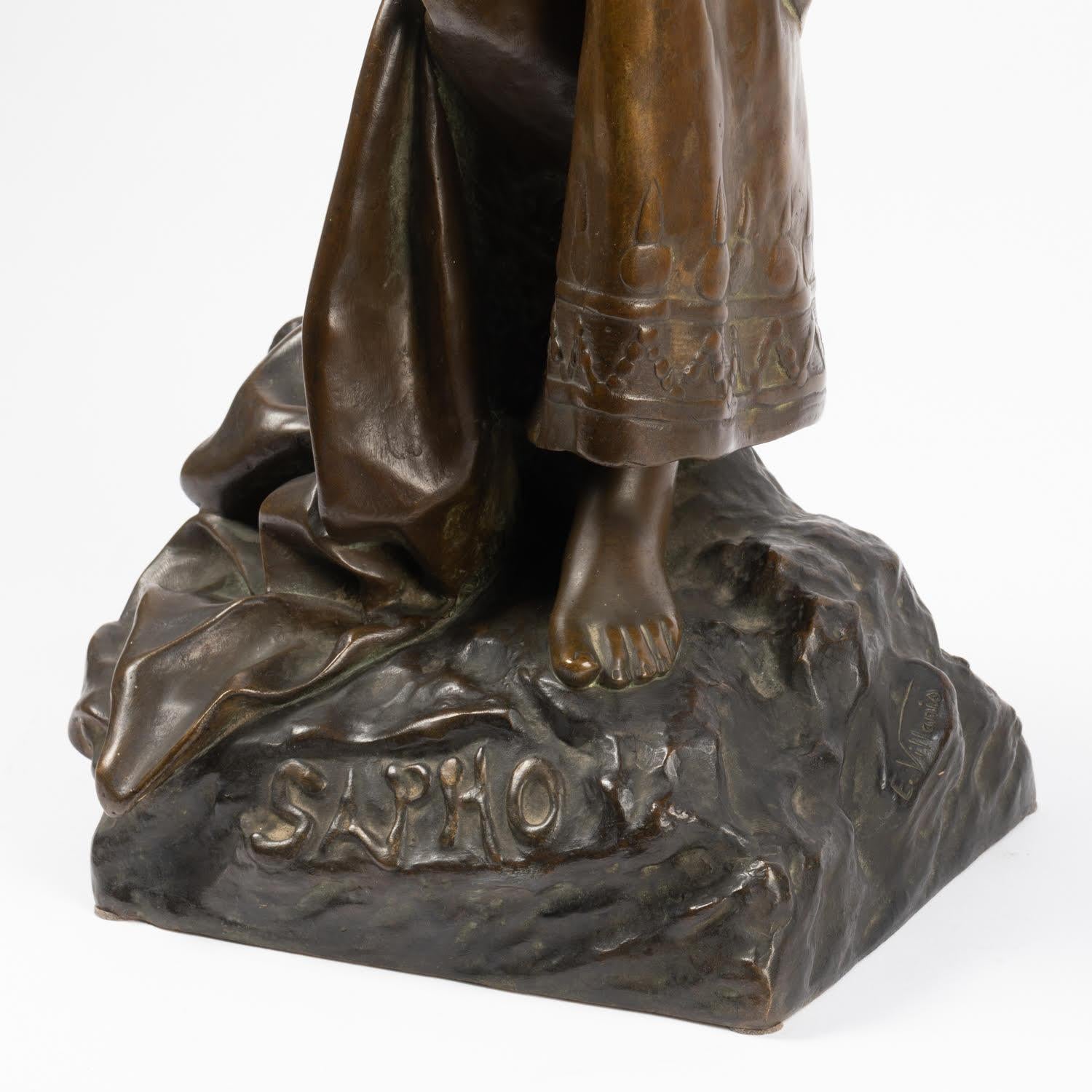 Sculpture in Patinated Bronze by Emmanuel Villanis, 19th Century. 1