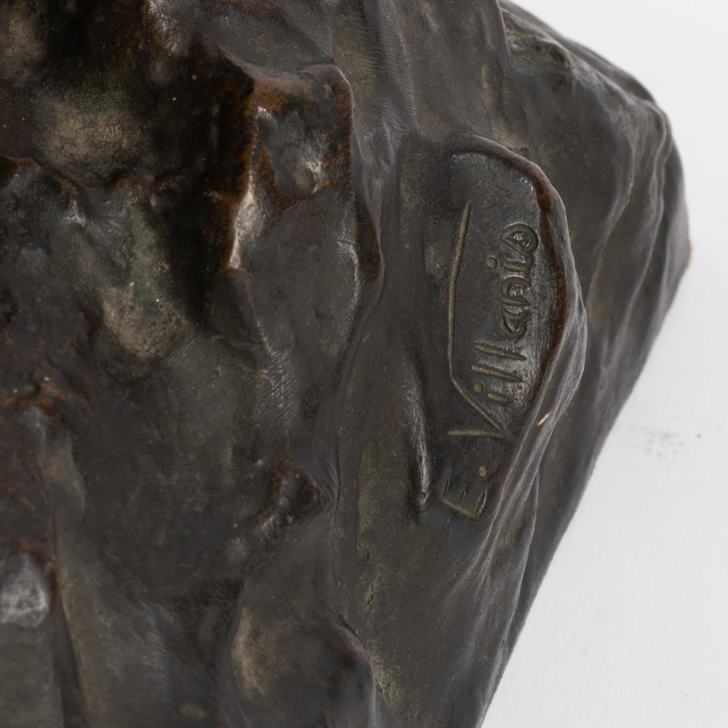 Sculpture in Patinated Bronze by Emmanuel Villanis, 19th Century. 2
