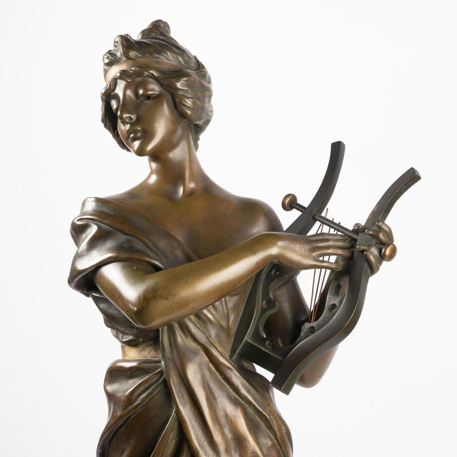 Sculpture in Patinated Bronze by Emmanuel Villanis, 19th Century. 4