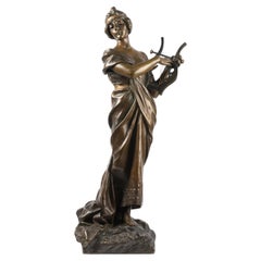 Sculpture in Patinated Bronze by Emmanuel Villanis, 19th Century.