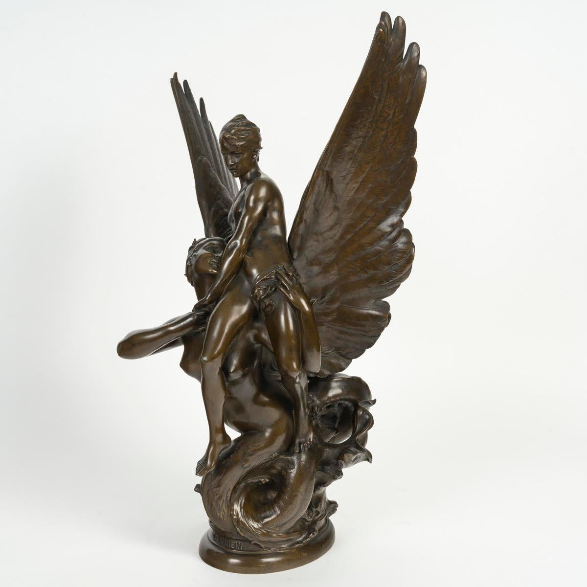 Patinato Scultura in bronzo patinato di Ferdinand Barbedienne, XIX secolo. in vendita