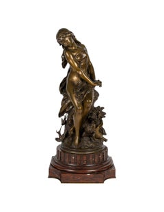 Scultura in bronzo patinato di Mathurin Moreau, XIX secolo.