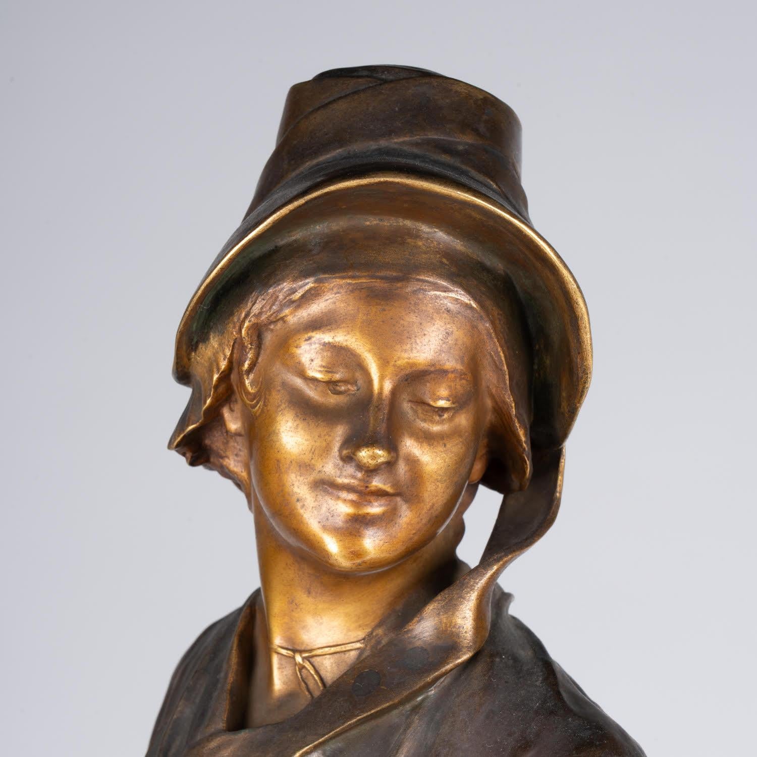 Napoleone III Scultura in bronzo patinato firmata Antonin Mercié, XIX secolo. in vendita