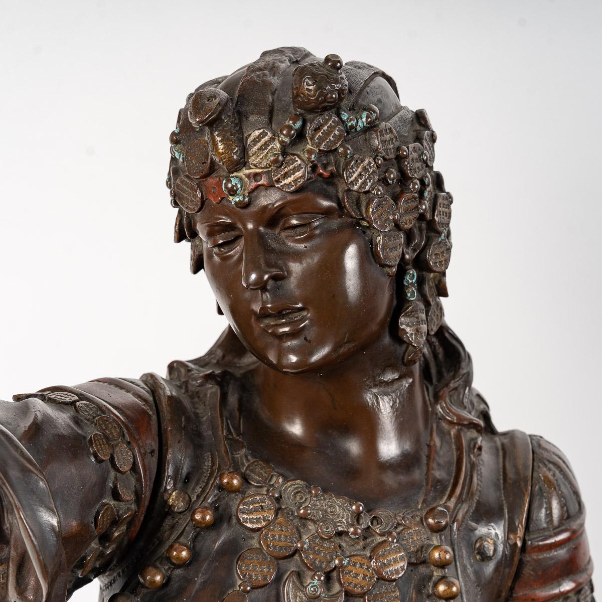 Sculpture in Patinated Bronze, Signed Marcel Debut, 19th Century For Sale 2