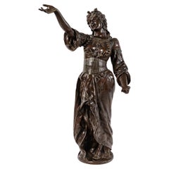 Sculpture in Patinated Bronze, Signed Marcel Debut, 19th Century