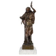 Sculpture in Regula "La Fileuse Arabe" by Hottot, 19th Century.