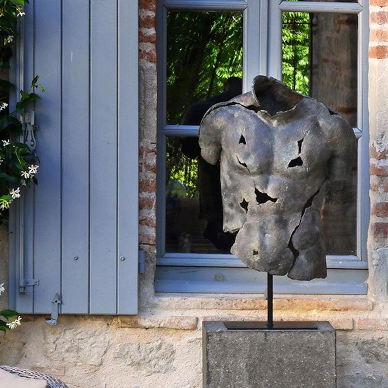 Resina Scultura in resina e polvere di marmo,  la scultura di Discophorus. in vendita