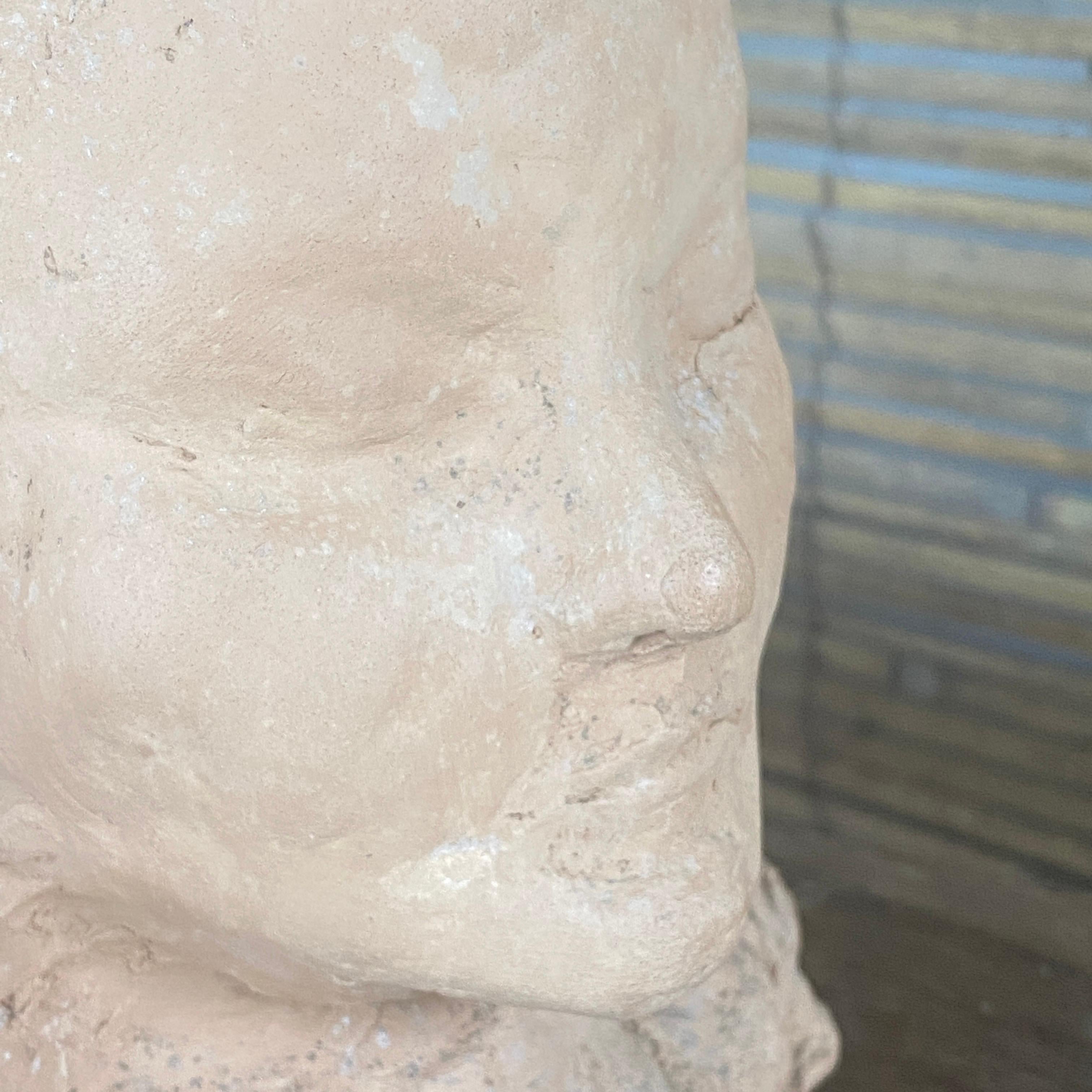 Sculpture in Terracotta, France XX Century, Representing Women Head For Sale 3