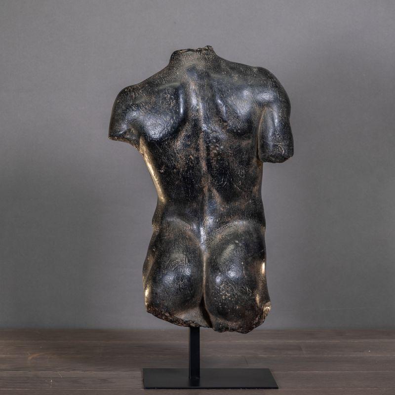 Modern Sculpture in the Taste of Antiquity, Black Patina, Black Marble Effect. For Sale