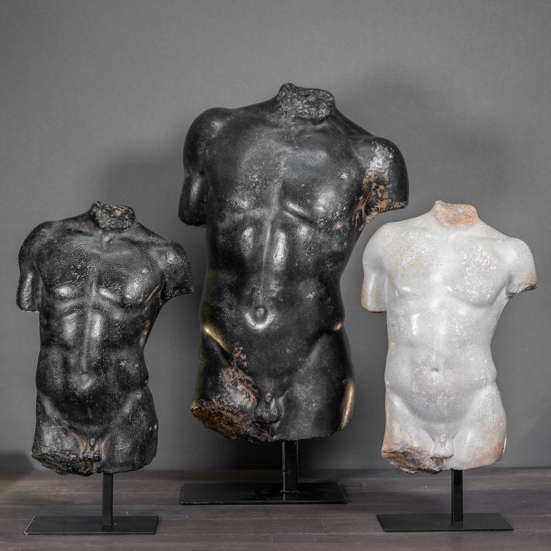 French Sculpture in the Taste of Antiquity, Black Patina, Black Marble Effect. For Sale