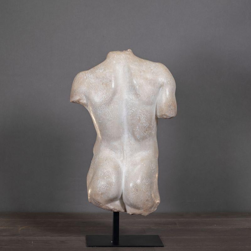Modern Sculpture in the Taste of Antiquity, White Marble Patina, White Marble Effect. For Sale