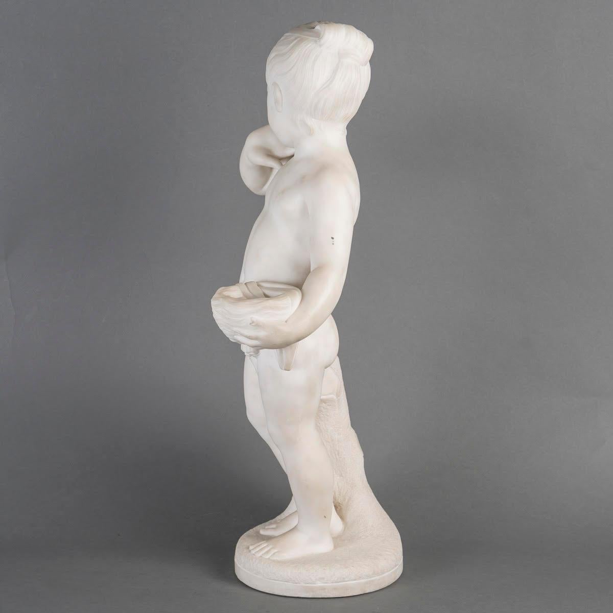 Skulptur aus weißem Carrara-Marmor, Napoleon III.-Periode, 19. Jahrhundert. im Angebot 2