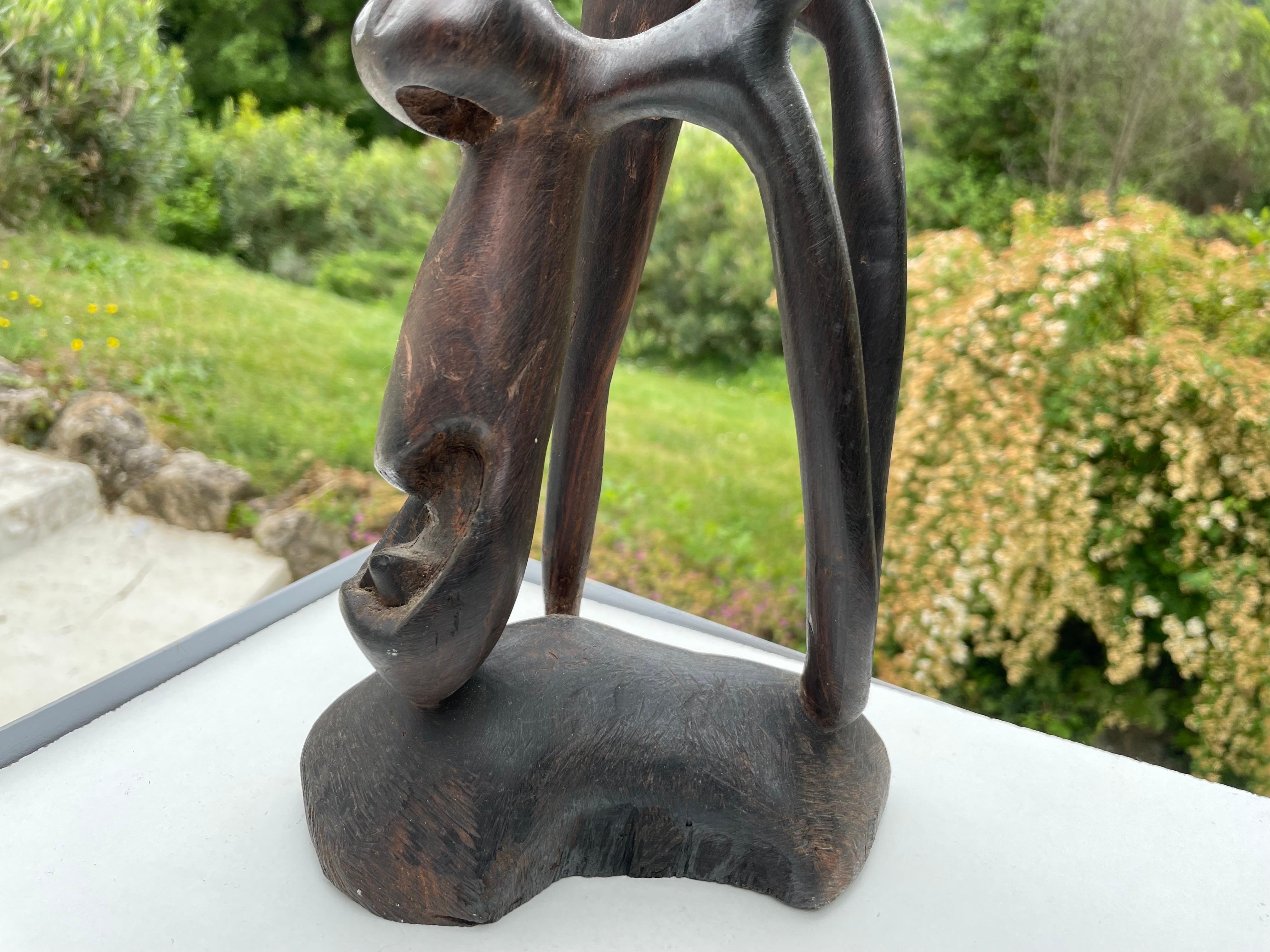 Sculpture in Wood, Abstract , Fro Africa, circa 1950 In Good Condition For Sale In Auribeau sur Siagne, FR