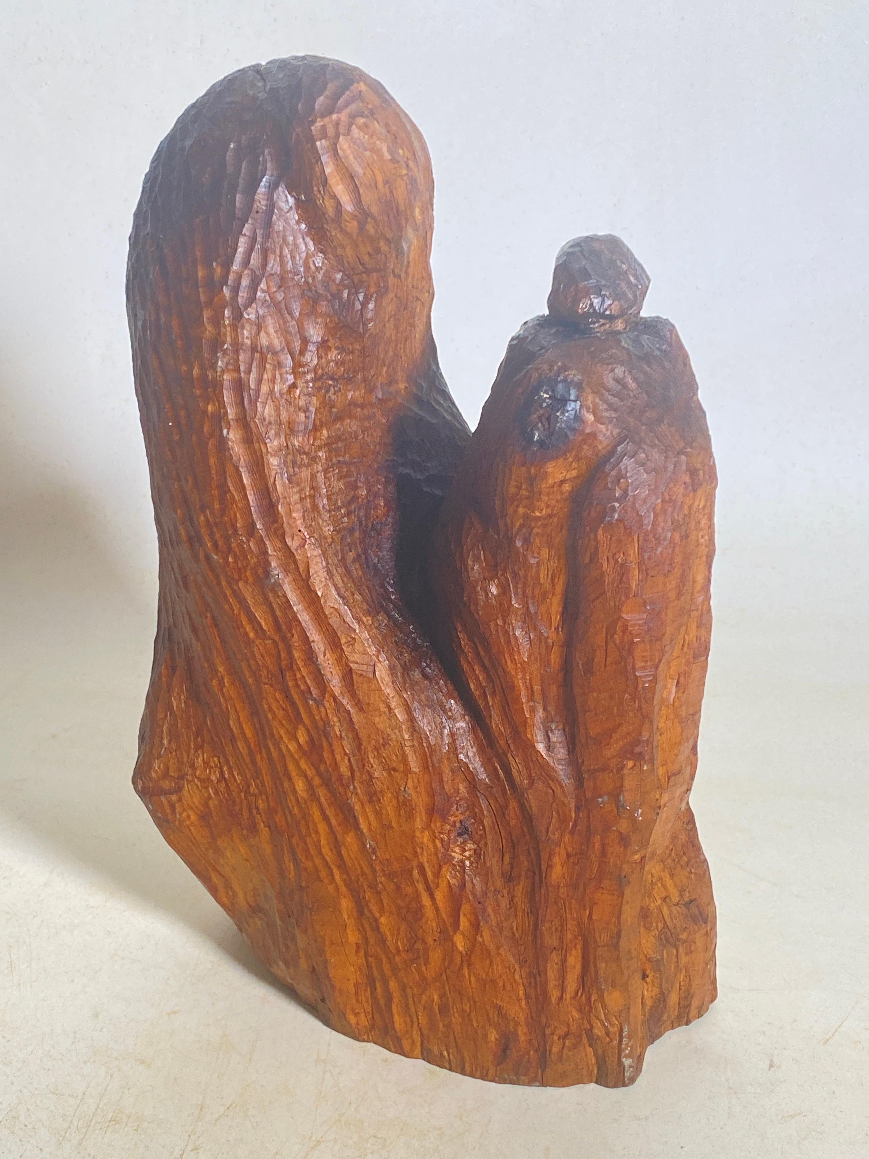 Bildhauerei in  Holz Butalist Design, 1950er Jahre Frankreich im Angebot 4